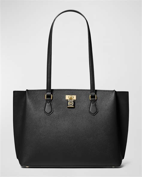 ruby saffiano leather tote bag